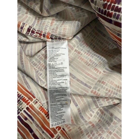 Tommy Bahama Shirt Men's‎ Size L Multicolor Short Sleeve Silk Blend Casual - Picture 8 of 10